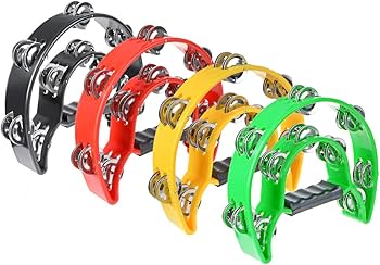 ⑪ 緑華 様 tambourine Amazon.com: Half Moon Musical Tambourine Double Row Metal